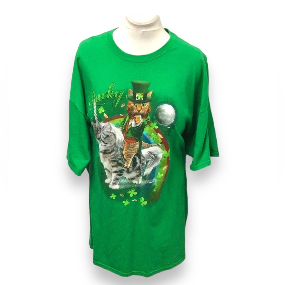 GreenSource Brand Mens “Lucky” Tee Shirt Short Sleeve Crew Neck Graphic Tee 3X
